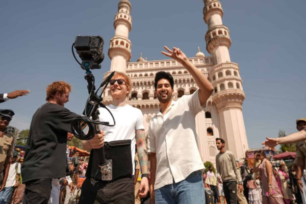 Ed Sheeran Enjoys Auto Ride in Hyderabad, Visits Charminar, and Bonds with Armaan Malik